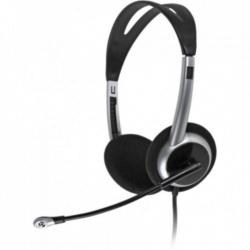 Наушники Gemix HP-260MV Black/Silver, 2 x Mini jack (3.5 мм), накладные, регулятор громкости, кабель